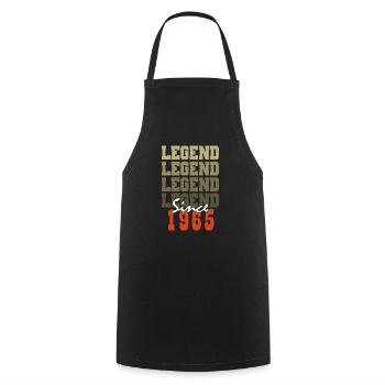 Cadeau 59e Anniversaire Vintage Né un mois de 1965 - Tablier de cuisine - noir - Devant - AI Model Male 185 dark (185cm)