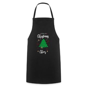 Spread Christmas Cheer - Weihnachtsdesign - Kochschürze - Schwarz - Vorne - AI Model Male 185 dark (185cm)