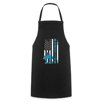 Robotique Drapeau Américain USA Droid Builder 4ème De Ju - Tablier de cuisine - noir - Devant - AI Model Male 185 dark (185cm)