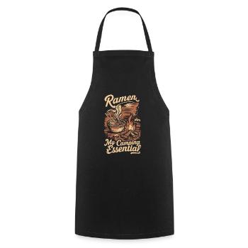 Camping Amateurs de Ramen - Tablier de cuisine - noir - Devant - AI Model Male 185 dark (185cm)