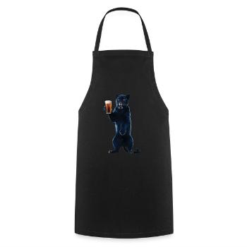 Panther Bier - Kochschürze - Schwarz - Vorne - AI Model Male 185 dark (185cm)