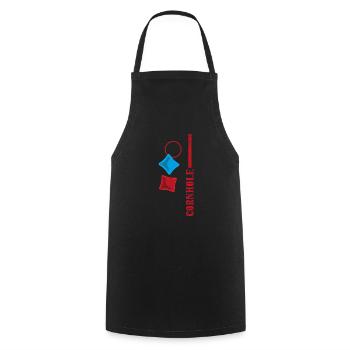 Cornhole Board - Kochschürze - Schwarz - Vorne - AI Model Male 185 dark (185cm)