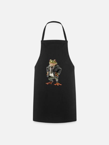 Frosch - Kochschürze - Schwarz