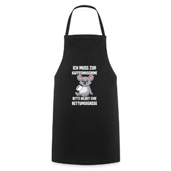 Kaffee Zubehör Koffein Getränk Wachmacher Kaffee - Kochschürze - Schwarz - Vorne - AI Model Male 185 dark (185cm)