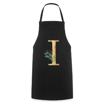 Customizable Monogram I Botany - Cooking Apron - black - Front - AI Model Male 185 dark (185cm)