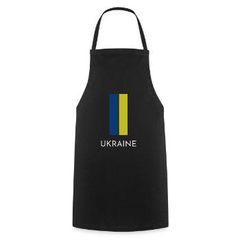Ukrainische Flagge - Kochschürze - Schwarz - Vorne - AI Model Male 185 dark (185cm)