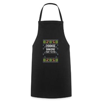 Cookie Baking Team Tester - Cooking Apron - black - Front - AI Model Male 185 dark (185cm)