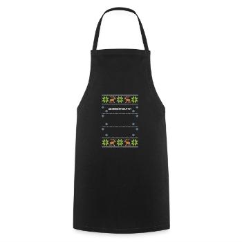 Weihnachtsoutfit - Ugly Christmas - Kochschürze - Schwarz - Vorne - AI Model Male 185 dark (185cm)