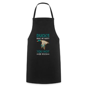 Caneton en caoutchouc Canard Bec Bain - Tablier de cuisine - noir - Devant - AI Model Male 185 dark (185cm)