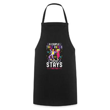 Rave House Music Energy - Cooking Apron - black - Front - AI Model Male 185 dark (185cm)