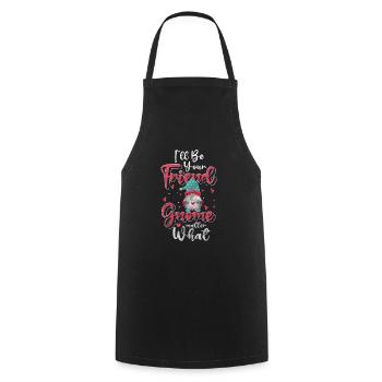 Dwarf Garden Gnome Christmas Leprechaun - Cooking Apron - black - Front - AI Model Male 185 dark (185cm)