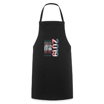 Limited Edition seit 2019 Geburtstag Vintage 2019 - Kochschürze - Schwarz - Vorne - AI Model Male 185 dark (185cm)