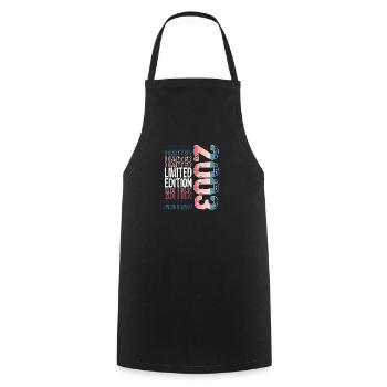 Limited Edition Since 2003 Birthday Vintage 2003 - Cooking Apron - black - Front - AI Model Male 185 dark (185cm)