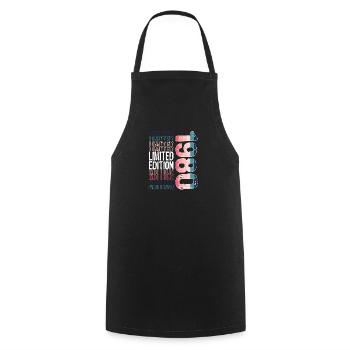 Edition limitée depuis 1980 Anniversaire Millésime 1980 - Tablier de cuisine - noir - Devant - AI Model Male 185 dark (185cm)