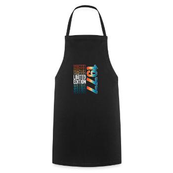Limited Edition Since 1977 Birthday Vintage 1977 - Cooking Apron - black - Front - AI Model Male 185 dark (185cm)