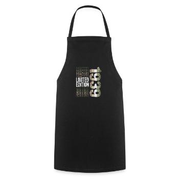 Edition limitée depuis 1939 Anniversaire Millésime 1939 - Tablier de cuisine - noir - Devant - AI Model Male 185 dark (185cm)
