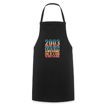 Limited Edition Since 2003 Birthday Vintage 2003 - Cooking Apron - black - Front - AI Model Male 185 dark (185cm)