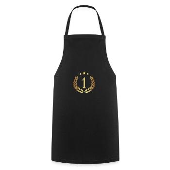 Pour le numéro 1 - Tablier de cuisine - noir - Devant - AI Model Male 185 dark (185cm)