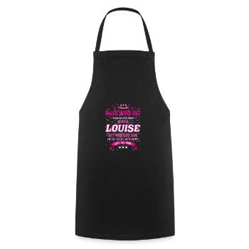 Alles wird gut denn Louise Ist da Outfit - Kochschürze - Schwarz - Vorne - AI Model Male 185 dark (185cm)