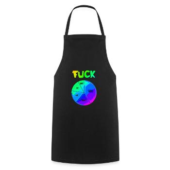 FUCK YOU | ME | THIS | EVERYTHING - Kochschürze - Schwarz - Vorne - AI Model Male 185 dark (185cm)