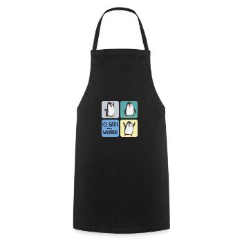 bain de glace cryothérapie bain de glace pingouin kneipp - Tablier de cuisine - noir - Devant - AI Model Male 185 dark (185cm)