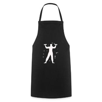 Bodybuilding Gewichtheben Fitness Workout - Kochschürze - Schwarz - Vorne - AI Model Male 185 dark (185cm)