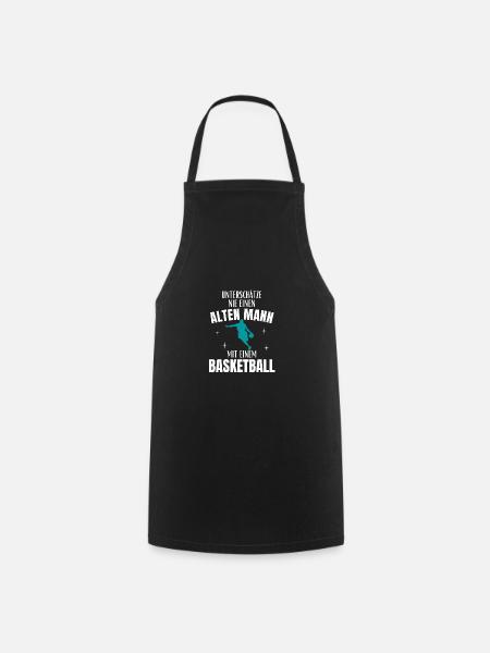 Basketball basketballer Geschenk Opa Lustig - Kochschürze - Schwarz