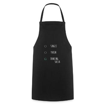 Salsa Dancer Dancer - Cooking Apron - black - Front - AI Model Male 185 dark (185cm)