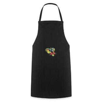 Rainbow Cat - Premium Design - Cooking Apron - black - Front - AI Model Male 185 dark (185cm)