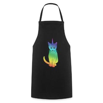 I'm a caticorn.. Cat Unicorn tshirt unicorn squad - Cooking Apron - black - Front - AI Model Male 185 dark (185cm)