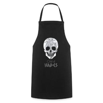 Child of Hades – Percy Jackson inspired design - Cooking Apron - black - Front - AI Model Male 185 dark (185cm)