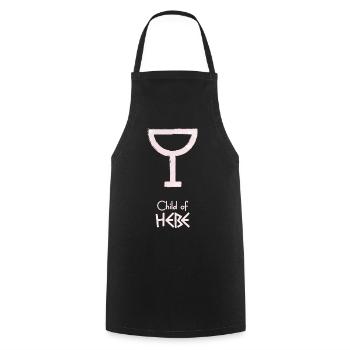 Child of Hebe – Percy Jackson inspired design - Cooking Apron - black - Front - AI Model Male 185 dark (185cm)