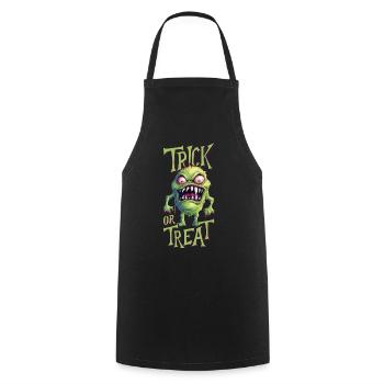 Halloween Monster Trick Or Treat Spooky Horror - Cooking Apron - black - Front - AI Model Male 185 dark (185cm)