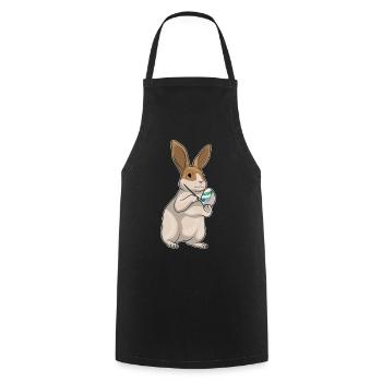 Coloriage de Pâques de Bunny - Tablier de cuisine - noir - Devant - AI Model Male 185 dark (185cm)