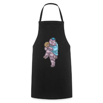 Hippopotamus Baseball Baseball Glove - Cooking Apron - black - Front - AI Model Male 185 dark (185cm)