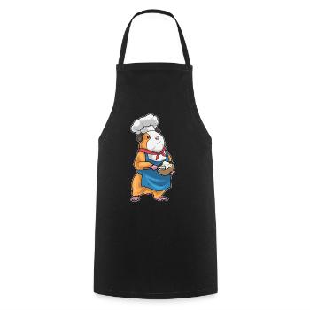 Guinea Pig Cooking Bowl Cooking - Cooking Apron - black - Front - AI Model Male 185 dark (185cm)