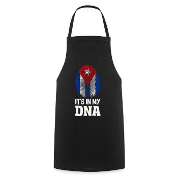 Cuba Pride & Home - Design du drapeau de Cuba - Tablier de cuisine - noir - Devant - AI Model Male 185 dark (185cm)