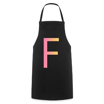 F - Cooking Apron - black - Front - AI Model Male 185 dark (185cm)