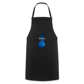 Carte de la Finlande finlande - Tablier de cuisine - noir - Devant - AI Model Male 185 dark (185cm)