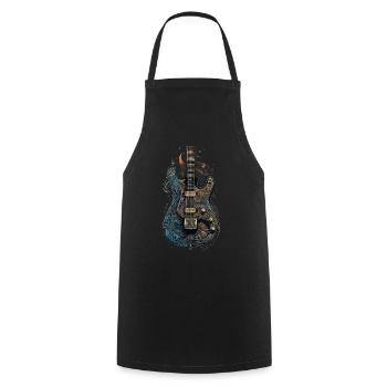 Electric Guitar Music Guitar Guitar - Cooking Apron - black - Front - AI Model Male 185 dark (185cm)
