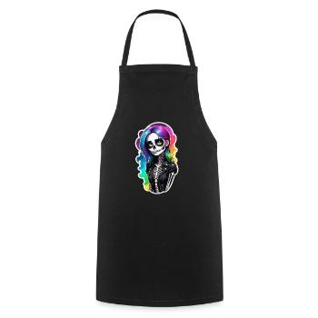Halloween - Rock & Regenbogen - Kochschürze - Schwarz - Vorne - AI Model Male 185 dark (185cm)