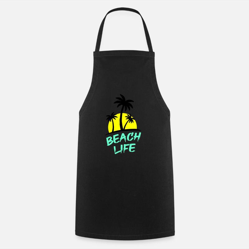 La vie à la plage - Tablier de cuisine - noir