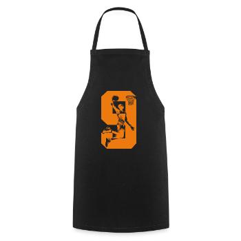 NUMMER 9 BASKETBALL 9. GEBURTSTAG - Kochschürze - Schwarz - Vorne - AI Model Male 185 dark (185cm)