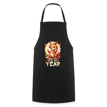 Year Of The Dragon Happy Chinese New Year 2024 - Kochschürze - Schwarz - Vorne - AI Model Male 185 dark (185cm)