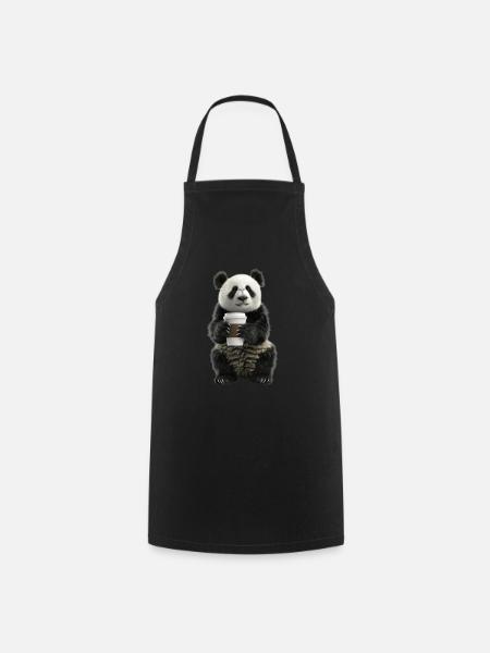 Panda - Kochschürze - Schwarz