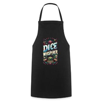 Dice Whisperer 10 - Kochschürze - Schwarz - Vorne - AI Model Male 185 dark (185cm)