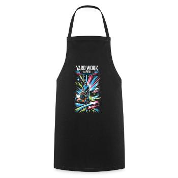 Yard Work Expert 15 - Cooking Apron - black - Front - AI Model Male 185 dark (185cm)