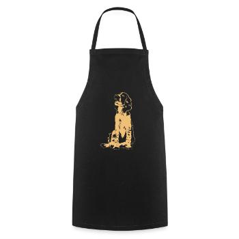 Cadeau de chien Springer Spaniel anglais - Tablier de cuisine - noir - Devant - AI Model Male 185 dark (185cm)