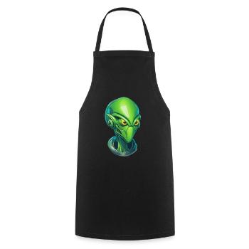 Tête de cyborg extraterrestre cool - Tablier de cuisine - noir - Devant - AI Model Male 185 dark (185cm)