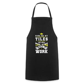 Master craftsman training - Cooking Apron - black - Front - AI Model Male 185 dark (185cm)